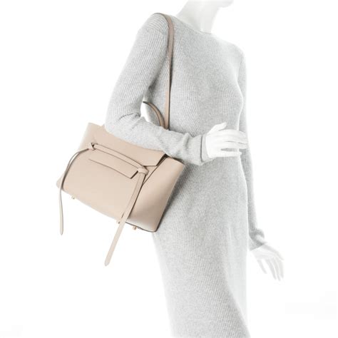 CELINE Grained Calfskin Mini Belt Bag Light Taupe